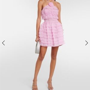 STAUD Pink Layered Mini Dress